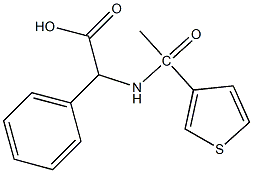 2-phenyl-2-[1-(thiophen-3-yl)acetamido]acetic acid Struktur