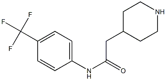 2-piperidin-4-yl-N-[4-(trifluoromethyl)phenyl]acetamide Struktur