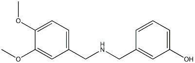 3-({[(3,4-dimethoxyphenyl)methyl]amino}methyl)phenol Struktur