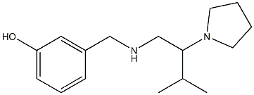 3-({[3-methyl-2-(pyrrolidin-1-yl)butyl]amino}methyl)phenol Struktur