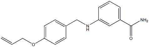 3-({[4-(prop-2-en-1-yloxy)phenyl]methyl}amino)benzamide Struktur