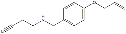 3-({[4-(prop-2-en-1-yloxy)phenyl]methyl}amino)propanenitrile Struktur