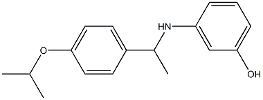 3-({1-[4-(propan-2-yloxy)phenyl]ethyl}amino)phenol Struktur