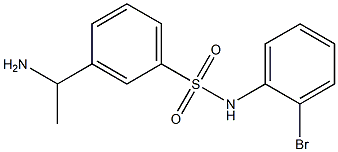 3-(1-aminoethyl)-N-(2-bromophenyl)benzene-1-sulfonamide Struktur