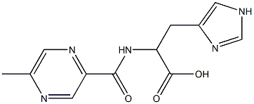 3-(1H-imidazol-4-yl)-2-{[(5-methylpyrazin-2-yl)carbonyl]amino}propanoic acid Struktur