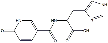 3-(1H-imidazol-4-yl)-2-{[(6-oxo-1,6-dihydropyridin-3-yl)carbonyl]amino}propanoic acid Struktur