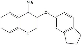 3-(2,3-dihydro-1H-inden-5-yloxy)-3,4-dihydro-2H-1-benzopyran-4-amine Struktur