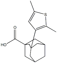 3-(2,5-dimethylthien-3-yl)adamantane-1-carboxylic acid Struktur