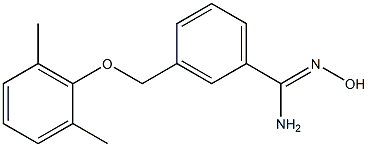 3-(2,6-dimethylphenoxymethyl)-N'-hydroxybenzene-1-carboximidamide Struktur