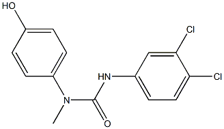 3-(3,4-dichlorophenyl)-1-(4-hydroxyphenyl)-1-methylurea Struktur