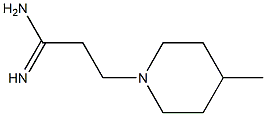 3-(4-methylpiperidin-1-yl)propanimidamide Struktur