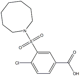 3-(azocane-1-sulfonyl)-4-chlorobenzoic acid Struktur