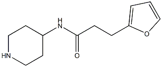 3-(furan-2-yl)-N-(piperidin-4-yl)propanamide Struktur