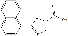 3-(naphthalen-1-yl)-4,5-dihydro-1,2-oxazole-5-carboxylic acid Struktur