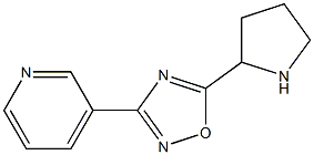 3-(pyridin-3-yl)-5-(pyrrolidin-2-yl)-1,2,4-oxadiazole Struktur