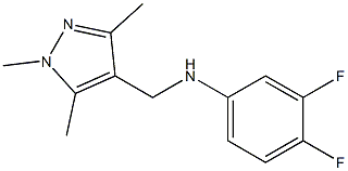 3,4-difluoro-N-[(1,3,5-trimethyl-1H-pyrazol-4-yl)methyl]aniline Struktur