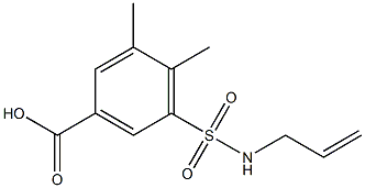 3,4-dimethyl-5-(prop-2-en-1-ylsulfamoyl)benzoic acid Struktur