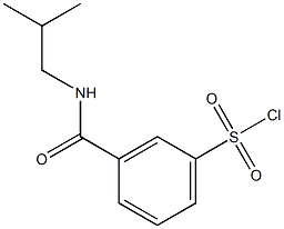 3-[(2-methylpropyl)carbamoyl]benzene-1-sulfonyl chloride Struktur