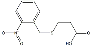 3-[(2-nitrobenzyl)thio]propanoic acid Struktur