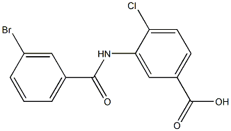 3-[(3-bromobenzene)amido]-4-chlorobenzoic acid Struktur