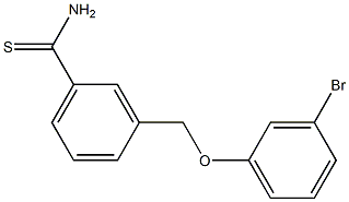 3-[(3-bromophenoxy)methyl]benzenecarbothioamide Struktur