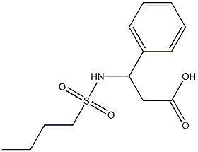 3-[(butylsulfonyl)amino]-3-phenylpropanoic acid Struktur