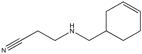 3-[(cyclohex-3-en-1-ylmethyl)amino]propanenitrile Struktur