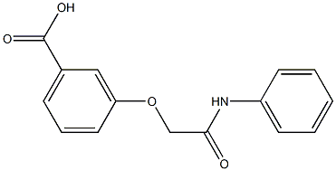 3-[(phenylcarbamoyl)methoxy]benzoic acid Struktur