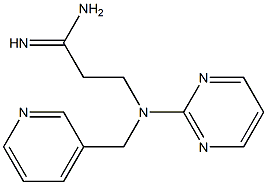 3-[(pyridin-3-ylmethyl)(pyrimidin-2-yl)amino]propanimidamide Struktur