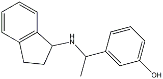 3-[1-(2,3-dihydro-1H-inden-1-ylamino)ethyl]phenol Struktur