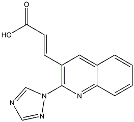 3-[2-(1H-1,2,4-triazol-1-yl)quinolin-3-yl]prop-2-enoic acid Struktur