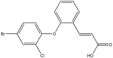 3-[2-(4-bromo-2-chlorophenoxy)phenyl]prop-2-enoic acid Struktur