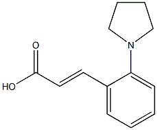 3-[2-(pyrrolidin-1-yl)phenyl]prop-2-enoic acid Struktur