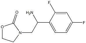 3-[2-amino-2-(2,4-difluorophenyl)ethyl]-1,3-oxazolidin-2-one Struktur