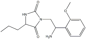 3-[2-amino-2-(2-methoxyphenyl)ethyl]-5-propylimidazolidine-2,4-dione Struktur