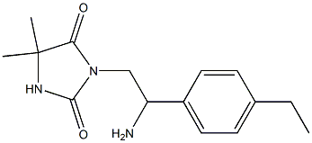 3-[2-amino-2-(4-ethylphenyl)ethyl]-5,5-dimethylimidazolidine-2,4-dione Struktur