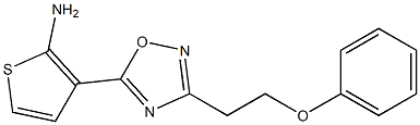 3-[3-(2-phenoxyethyl)-1,2,4-oxadiazol-5-yl]thiophen-2-amine Struktur