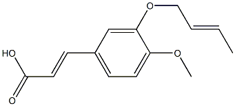 3-[3-(but-2-en-1-yloxy)-4-methoxyphenyl]prop-2-enoic acid Struktur