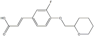 3-[3-fluoro-4-(oxan-2-ylmethoxy)phenyl]prop-2-enoic acid Struktur