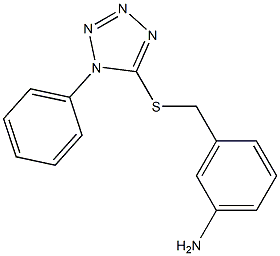 3-{[(1-phenyl-1H-1,2,3,4-tetrazol-5-yl)sulfanyl]methyl}aniline Struktur