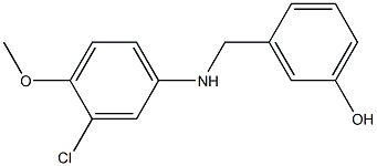 3-{[(3-chloro-4-methoxyphenyl)amino]methyl}phenol Structure
