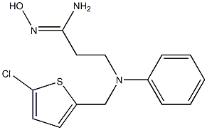 3-{[(5-chlorothiophen-2-yl)methyl](phenyl)amino}-N'-hydroxypropanimidamide Struktur