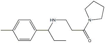 3-{[1-(4-methylphenyl)propyl]amino}-1-(pyrrolidin-1-yl)propan-1-one Struktur