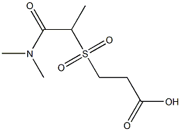 3-{[1-(dimethylcarbamoyl)ethane]sulfonyl}propanoic acid Struktur