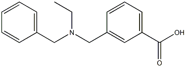 3-{[benzyl(ethyl)amino]methyl}benzoic acid Struktur