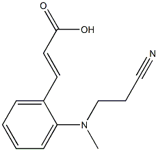 3-{2-[(2-cyanoethyl)(methyl)amino]phenyl}prop-2-enoic acid Struktur