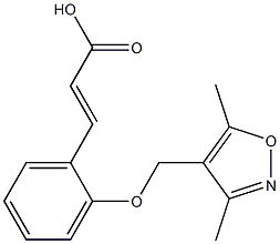 3-{2-[(3,5-dimethyl-1,2-oxazol-4-yl)methoxy]phenyl}prop-2-enoic acid Struktur