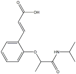 3-{2-[1-(propan-2-ylcarbamoyl)ethoxy]phenyl}prop-2-enoic acid Struktur