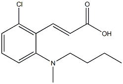 3-{2-[butyl(methyl)amino]-6-chlorophenyl}prop-2-enoic acid Struktur