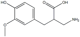 3-amino-2-[(4-hydroxy-3-methoxyphenyl)methyl]propanoic acid Struktur